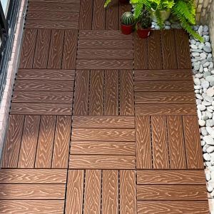 Buy cheap Snap together Wood Deck Tiles Embossed Lightweight Deck Tiles from wholesalers
