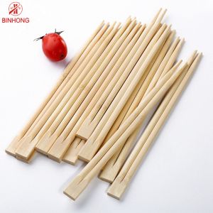 24CM TWINS Disposable Bamboo Chopsticks With Half Paper Wrapped Binhongbamboo