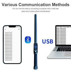 Buy cheap Long Range 134.2kHz RFID Stick Reader with 30000 Records Storage and ID64 Protocol for Livestock Management from wholesalers