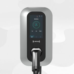 Compact 7kW AC EV Charging Station with 5m Cable Type-2 Outlet and Overcurrent
