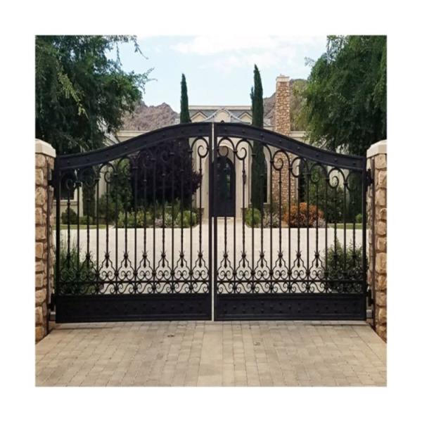 Buy cheap Customized Wrought Iron Main Gate , New Design Entrance Wrought Iron Door from wholesalers