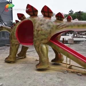 Buy cheap Customized 6M  Dinosaur Playground Equipment Fiberglass Stegosaurus Slide from wholesalers