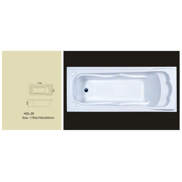 Quality Acrylic bathtub, simple bathtub, common bathtub,sanitary ware, bathroom bath tub HDL-05 for sale
