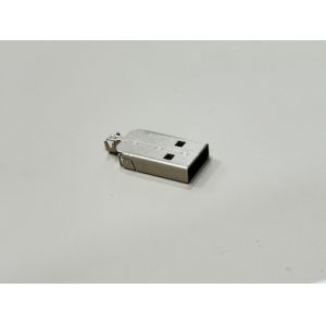 Buy cheap USB 2.0 AM Connector Two-Piece Metal Shell | 24.7mm Length | 2.2mm Cable OD | Electrical Wire Terminal Connector for Data & Power Transmission from wholesalers