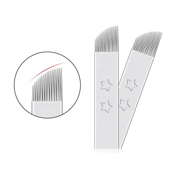 14F Double Stars 316 Stainless Steel Microblading Needle for Eyebrow Permanent