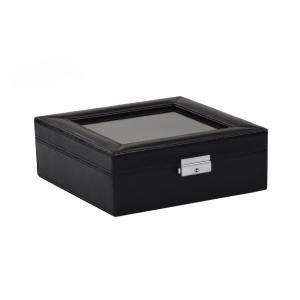 Buy cheap Six - Pack Black Pu Leather Watch Collection Box Customized Size ROHS Approval from wholesalers