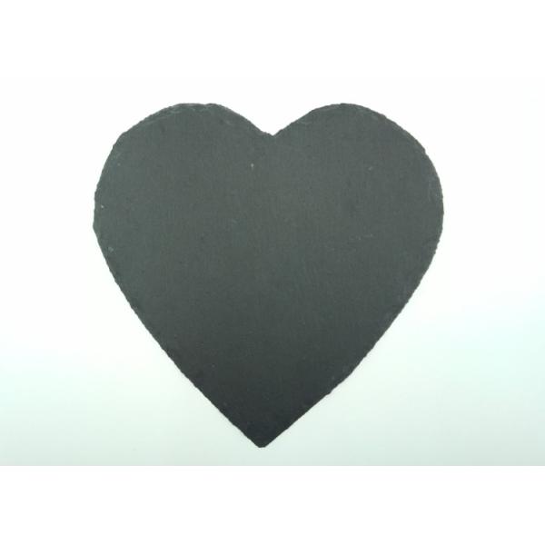 Buy cheap Natural Stone Placemats , Black Slate Plates Heart Shape With Pads from wholesalers