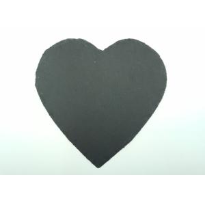 Buy cheap Natural Stone Placemats , Black Slate Plates Heart Shape With Pads from wholesalers