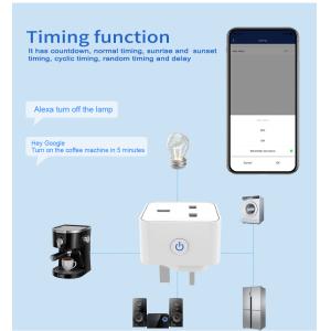 Buy cheap tuya wifi smart socket Remote &Voice control plug with Scheduling and automation functions support Alexa voice control from wholesalers