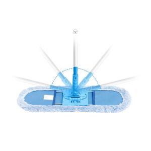 Washable Blue 1.5M Aluminum Handle Microfiber Dry Mop Set