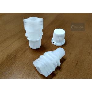 White Color PE Pour Spout Caps Screw Type Outer Diameter 10.5 Millimeter