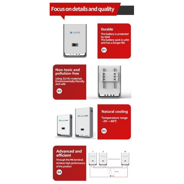 Lithium Solar System Photovoltaic Battery Power Supply for Low Wall Hanging 10kwh White AGM Energy Storage System