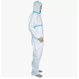 Buy cheap Hooded Disposable Protective Suit , Waterproof Isolation Gown Work Safety from wholesalers