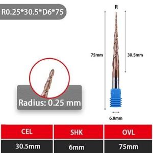 Buy cheap 4 Flutes 3/8" TiN Coated Tapered End Mills from wholesalers