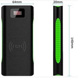 Mobile Phone Slim Wireless Charging Power Bank Dual USB with LED Flashlight