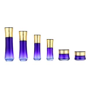 China Luxury 120ml 50g Cosmetic Glass Bottles Hot Stamping With Screw Cap on sale