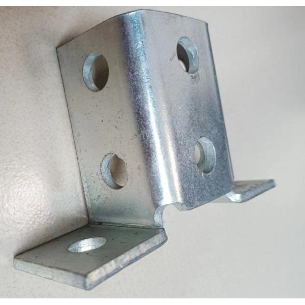 Quality 4-Hole Base Galvanized Steel Silver Zinc Plated Strut Channel Fitting for Electrical Installations for sale