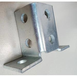 Buy cheap 4-Hole Base Galvanized Steel Silver Zinc Plated Strut Channel Fitting for Electrical Installations from wholesalers