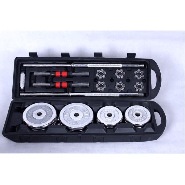 Quality fitness weight lifting adjustable dumbbell barbell sets 50kg with steel collars or hex spinlock for sale