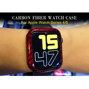 Buy cheap Lightweight Red Glossy Carbon Fiber Apple Watch Case 44mm product