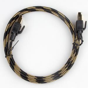 Buy cheap Stable RJ45 Cat8 Patch Cable Nylon Braided Black Yellow High Speed from wholesalers