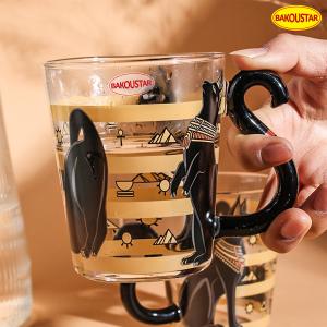 Buy cheap Black Cat Heat Resistant Borosilicate Glass Cup With Handle from wholesalers