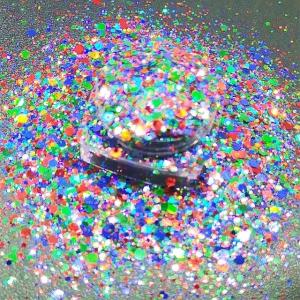 Polyester Bright Rainbow Candy Sparkle Mixes Shapes Chunky Glitter Confetti