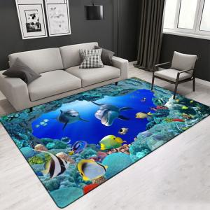 Customized Size Animal Pattern Living Room Rug 3D Printed Rectangle Carpet 2.4