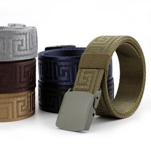 Buy cheap Unisex Plastic Buckle Cotton Canvas Belt 115cm Metal Allergy Protection from wholesalers