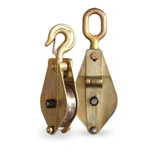 Buy cheap 1ton 2ton 5ton Stringing Pulley Block Transmission Line Stringing Tools With Steel Double Pulley Block from wholesalers