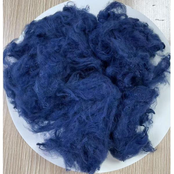 Quality Recycled Polyester Staple Fiber 1.5D 38mm Sapphire Blue for sale