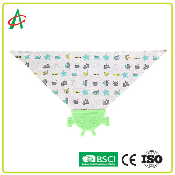 Buy cheap CE Modern Baby Bandana Bibs 100% Cotton Silicon With Teether from wholesalers