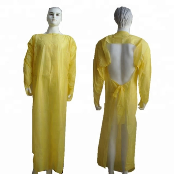 Buy cheap Plastic Surgical Cpe Disposable Protective Gowns With Sleeves from wholesalers