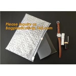 Cosmetic Pink Slider Padded Bag/Holographic Zip lockk Bag With Bubble,Holographi