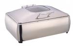 Buy cheap Full Size Stainless Steel Induction Chafing Dish GN1/1 Food Pan 9.0Ltr with Matching Stand Buffet Food Warmer from wholesalers