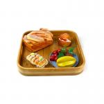 Buy cheap Square Odm Bamboo Tea Tray Fruit Coffee Serving Party Dinner Plates from wholesalers