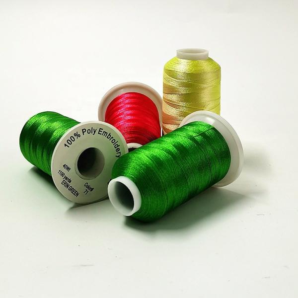 120D/2 1000M Polyester Embroidery Thread , Small bobbins Metallic Embroidery