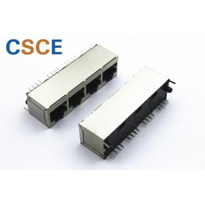 Front PEG 3.68 Shielded RJ45 Jack / Magnetic RJ45 Jack Tab Up Latch 100 Base - T