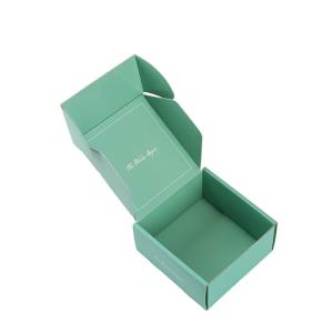 Green Embossing Foldable Custom Printed Corrugated Boxes