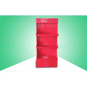 Eco Friendly Red cardboard pop displays Three Shelve To Sell Nightgown & Toys