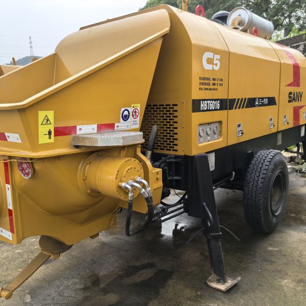 Used SANY HBT6016C-5D Concrete Trailer Pump – 186kW Diesel | 160m Vertical Reach