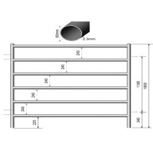 1.8mx2.1m oval cattle yard fencing