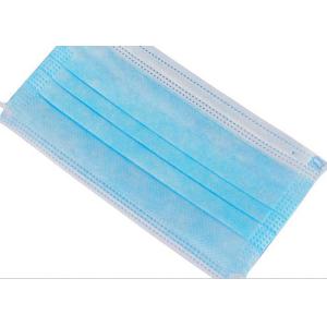 Washable PM2.5 Blue Disposable Non - Woven Mask / Elastic Wide Earloop Cotton