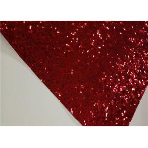 Buy cheap Environmental Friendly Glitter Material Red Chunky Width 138cm 50m Rolls from wholesalers