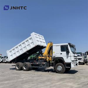 Buy cheap Sinotruk Howo 6x4 371hp Dump Trucks with Crane 10 Ton Singapore Truck Mounted Telescopic Boom Crane from wholesalers