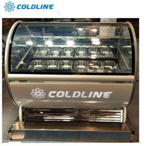 Buy cheap Luxury Curved Glass Ice Cream Freezer Display with ETL&CE from wholesalers