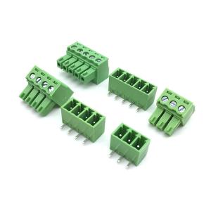3.81mm Pitch PCB Plug-in Screw Terminal Blocks Plug + Right Angle Pin Header