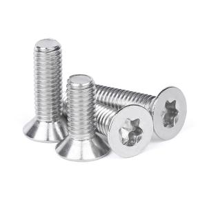 1/4"-20 Thread 1-1/4" Length Black Phosphate Steel Thread-Cutting Flat Head Torx