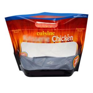 Roast Chicken CMYK 120mic Stand Up Zipper Bags Gravure Printing