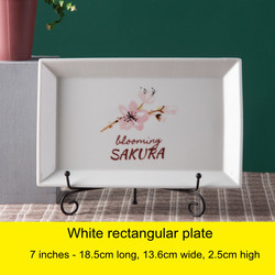 Buy cheap Japanese Cherry Blossom White Round Rectangle Square Baking Dessert Bowl Restaurant Ceramic Dinner Plate And Mug from wholesalers